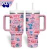 Stitch Cartoon Custom Stanley Quencher 40oz Stainless Steel Tumbler