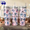 Stitch Cartoon Custom Stanley Quencher 40oz Stainless Steel Tumbler With