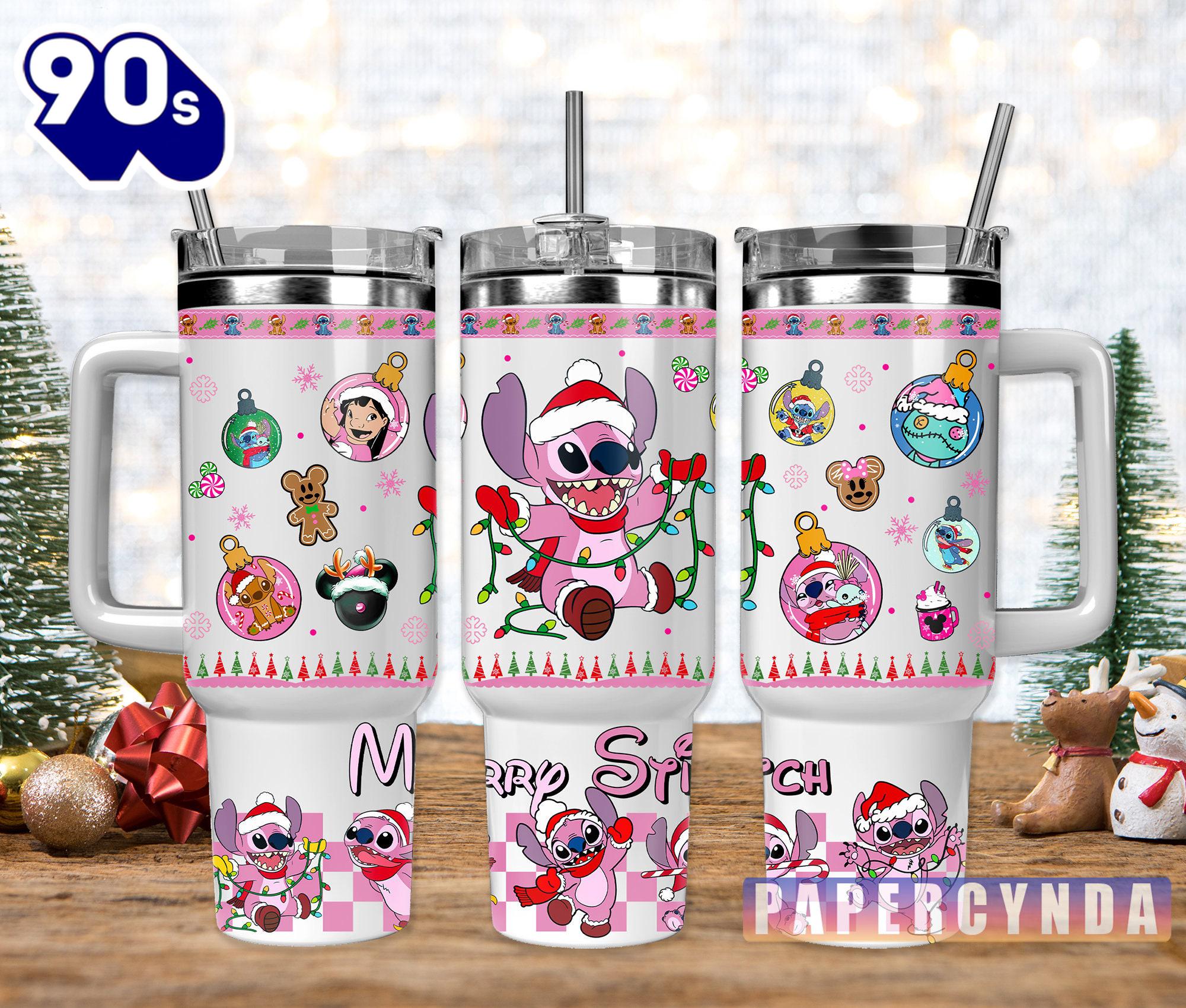 Stitch Custom Stanley Quencher 40oz Stainless Steel Tumbler With Handle Stitch Custom Stanley Quencher 40oz Stainless Steel Tumbler With Handle
