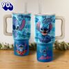Stitch Disney Cartoon Custom Stanley Quencher 40oz Stainless Steel Tumbler With Handle