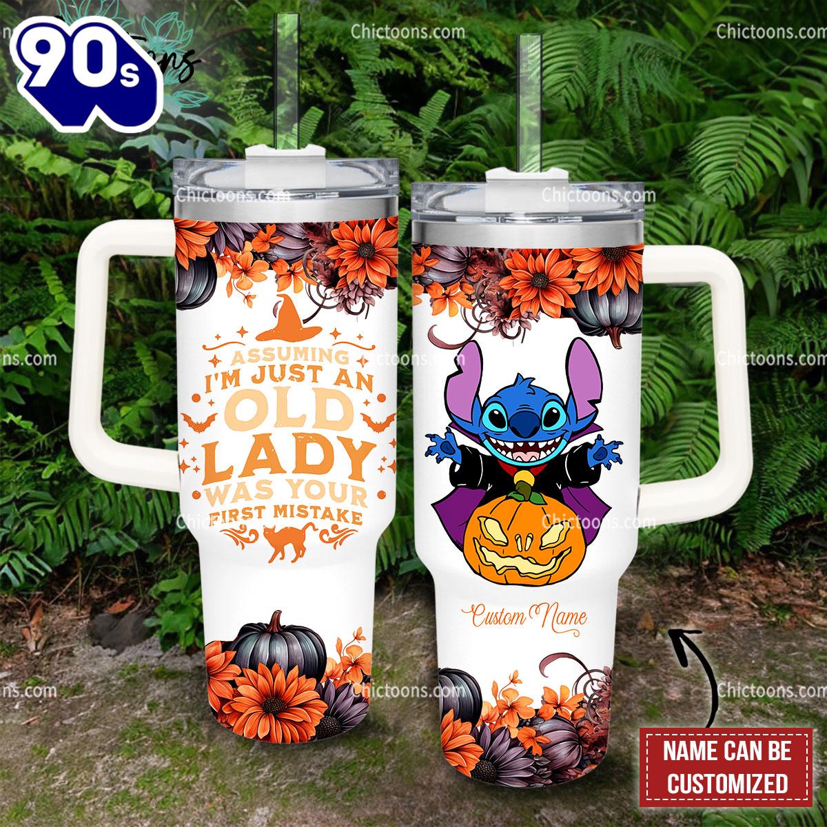 Stitch Halloween Cartoon Custom Stanley Quencher 40oz Stainless Steel Stitch Halloween Cartoon Custom Stanley Quencher 40oz Stainless Steel