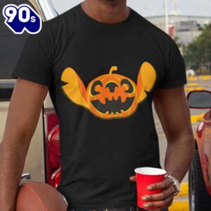 Stitch Jack-O’-Lantern Halloween T-Shirt Disney…