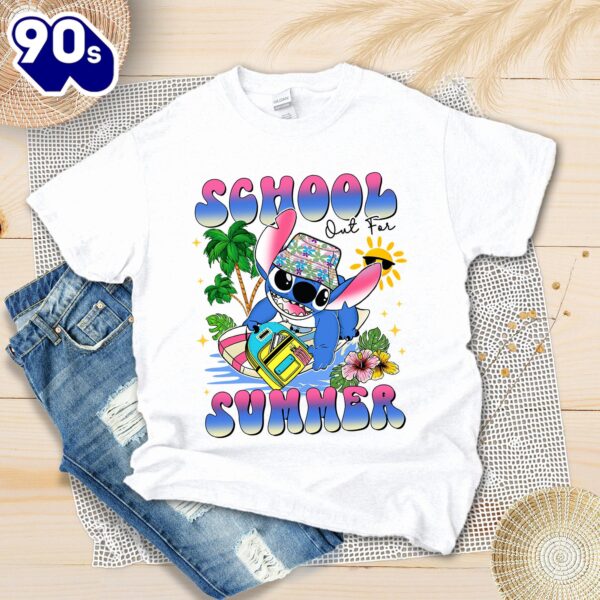 Stitch School Out For Summer Shirt Last Day Of School Gift Disney Tee Gift Summer