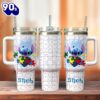 Stitch x Puzzle Disney Cartoon Custom Stanley Quencher 40oz Stainless Steel Tumbler With Handle