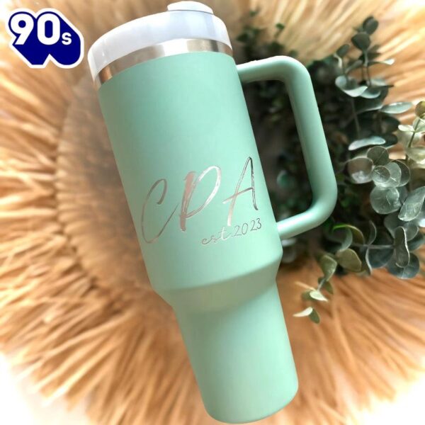 Stylish Custom Name 30oz Tumbler With Handle