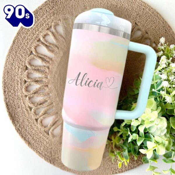 Stylish Custom Name 30oz Tumbler With Handle