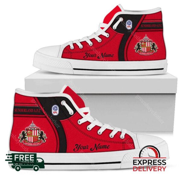 Sunderland Personalzied High Top Canvas Shoes