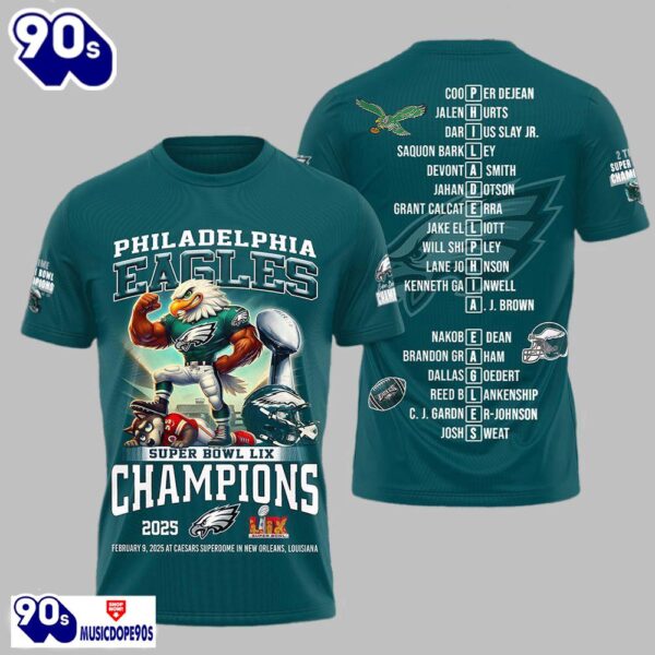 Super Bowl LIX Champions 2025 Eagles Shirt