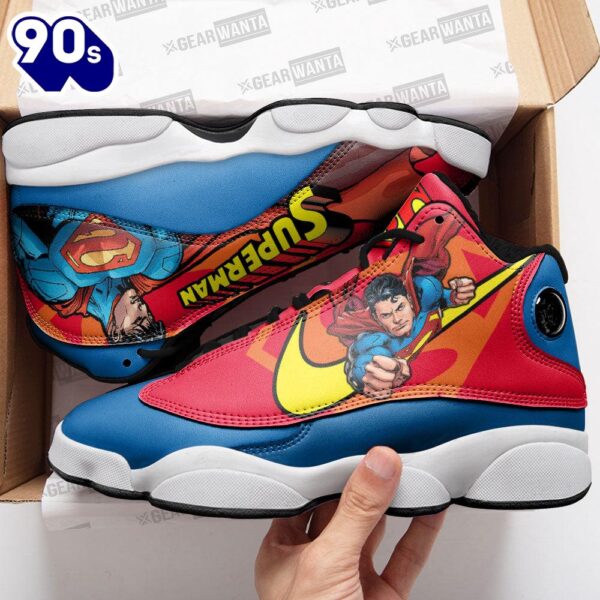 Superman Air Jordan 13 Sneakers Super Heroes Custom Shoes