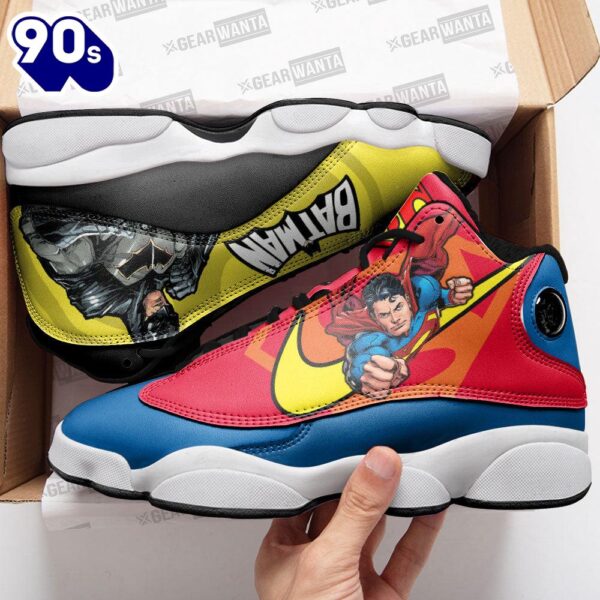 Superman vs Batman Air Jordan 13 Sneakers Super Heroes Custom Shoes