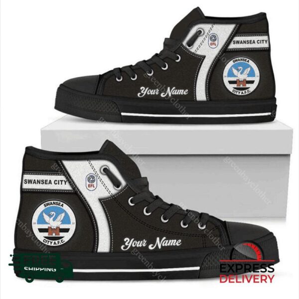 Swansea City Personalzied High Top Canvas Shoes