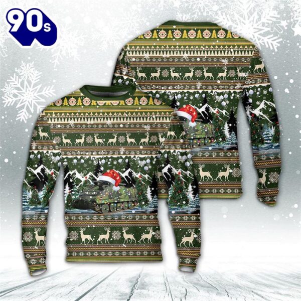 Swedish Army Pansarbandvagn 302 (Pbv 302) Christmas AOP Sweater