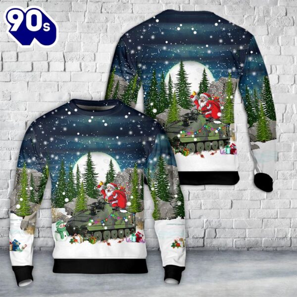 Swedish Army Pansarbandvagn 302 (Pbv 302) Christmas Sweater