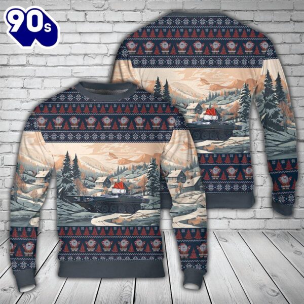 Swedish Army Stridsvagn 103 Christmas AOP Sweater