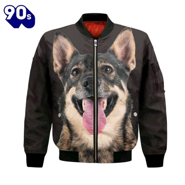 Swedish Vallhund – Unisex 3D Graphic Bomber Jacket