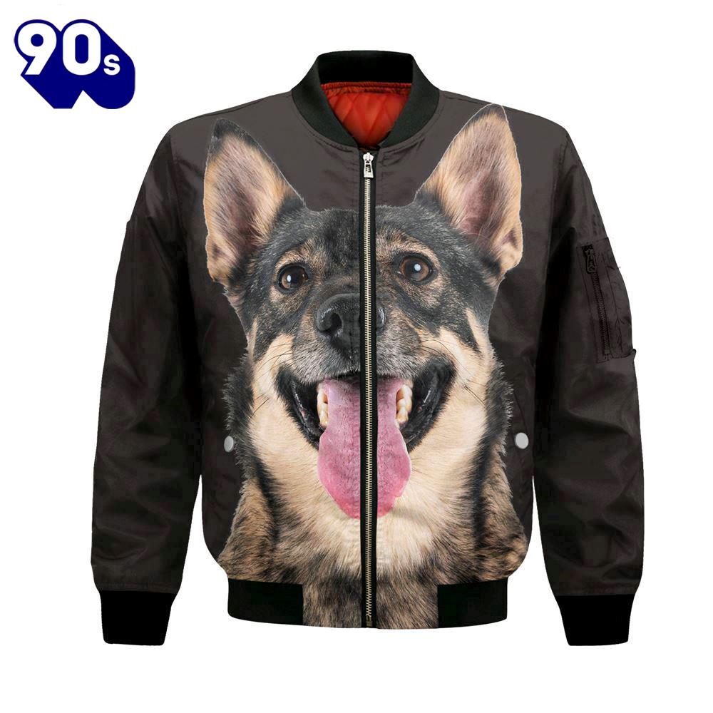 Swedish Vallhund - Unisex 3D Graphic Bomber Jacket Swedish Vallhund - Unisex 3D Graphic Bomber Jacket