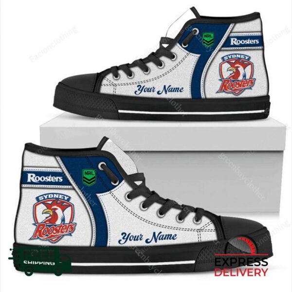 Sydney Roosters NRL Personalized High Top Canvas Shoes