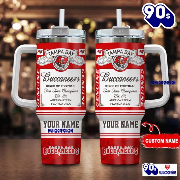 Tampa Bay Buccaneers Nfl Kings Of Football Personalized Tumbler 40oz