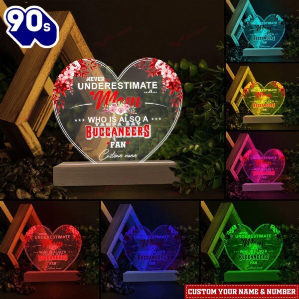 Tampa Bay Buccaneers NFL Personalized 3D Led Light Gift For Mom  – Christmas Night Light