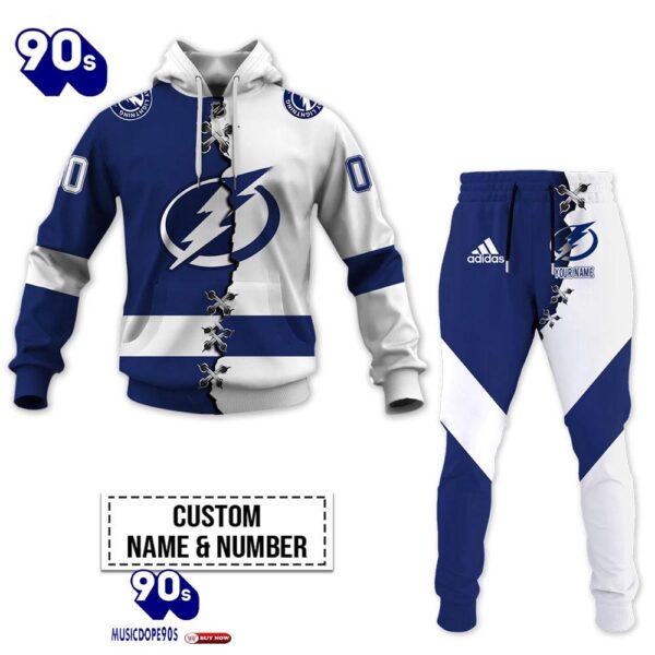 Tampa Bay Lightning Personalized NHL Mix Jersey Hoodie Set