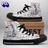 Taylor Swift Hightlight Stickers, Swiftie,Taylor Swift High Top Canvas Shoes  For Fans