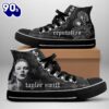 Taylor Swift Reoutation, Swiftie,Taylor Swift High Top Canvas Shoes  For Fans