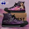 Taylor Swift Speak Now Purple Shoes, Swiftie,Taylor Swift High Top Canvas Shoes  For Fans