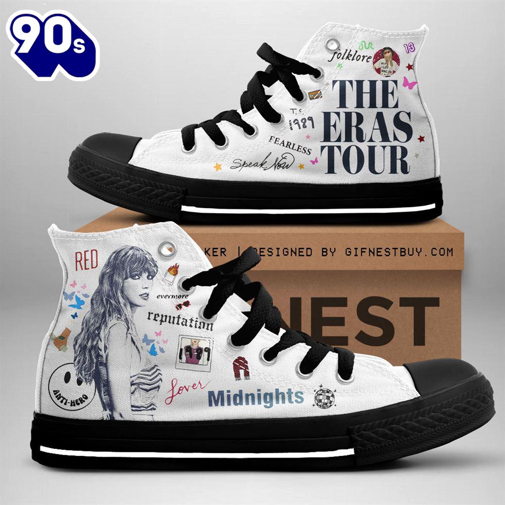 Taylor Swift The Eras Tour Light, Swiftie,Taylor Swift High Top Canvas Shoes For Fans Taylor Swift The Eras Tour Light, Swiftie,Taylor Swift High Top Canvas Shoes For Fans