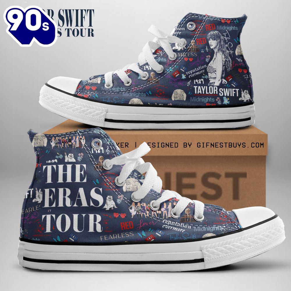 Taylor Swift The Eras Tour, Swiftie,Taylor Swift High Top Canvas Shoes For Fans Taylor Swift The Eras Tour, Swiftie,Taylor Swift High Top Canvas Shoes For Fans