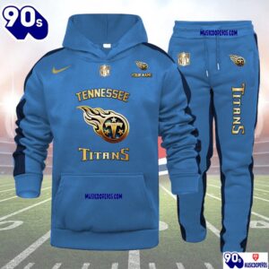 Tennessee Titans NFL 32 Teams Personlized Golden Logo Hoodie Set