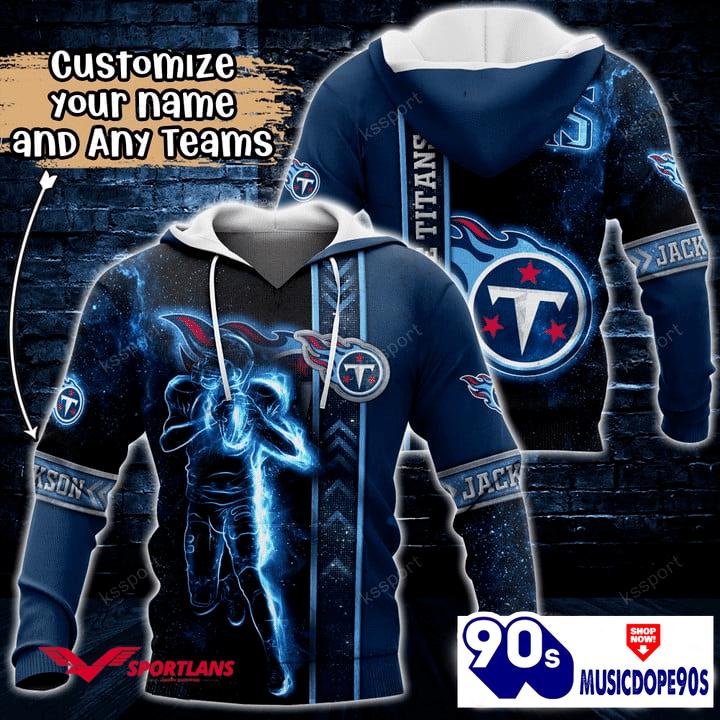 Tennessee Titans NFL Custom Name 3D Hoodie Teams Shirt For Fans Tennessee Titans NFL Custom Name 3D Hoodie Teams Shirt For Fans