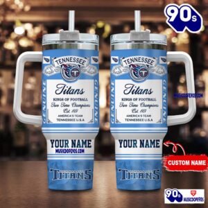 Tennessee Titans Nfl Kings Of Football Personalized Tumbler 40oz