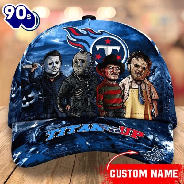 Tennessee Titans  NFL Personalized Trending Cap Mixed Horror Movie Characters