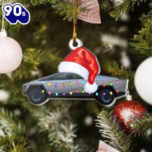 Tesla Cybertruck Christmas Ornament