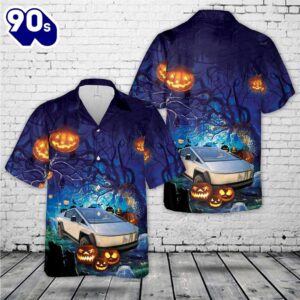 Tesla Cybertruck Halloween Hawaiian Shirt