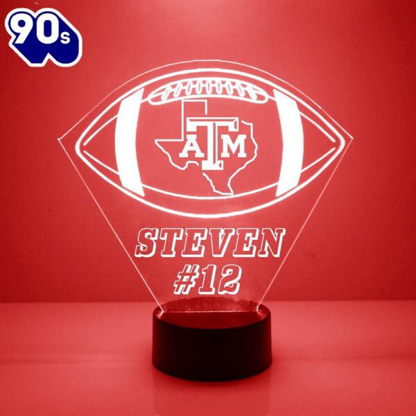 Texas A&M Football Led Sports Fan Lamp Custom Light Gift Christmas