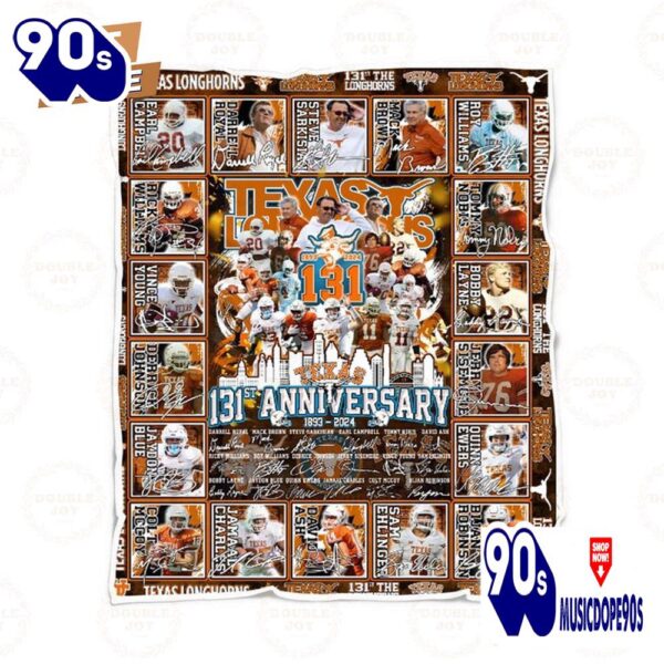 Texas Longhorns 131st 1883-2024 Anniversary Blanket