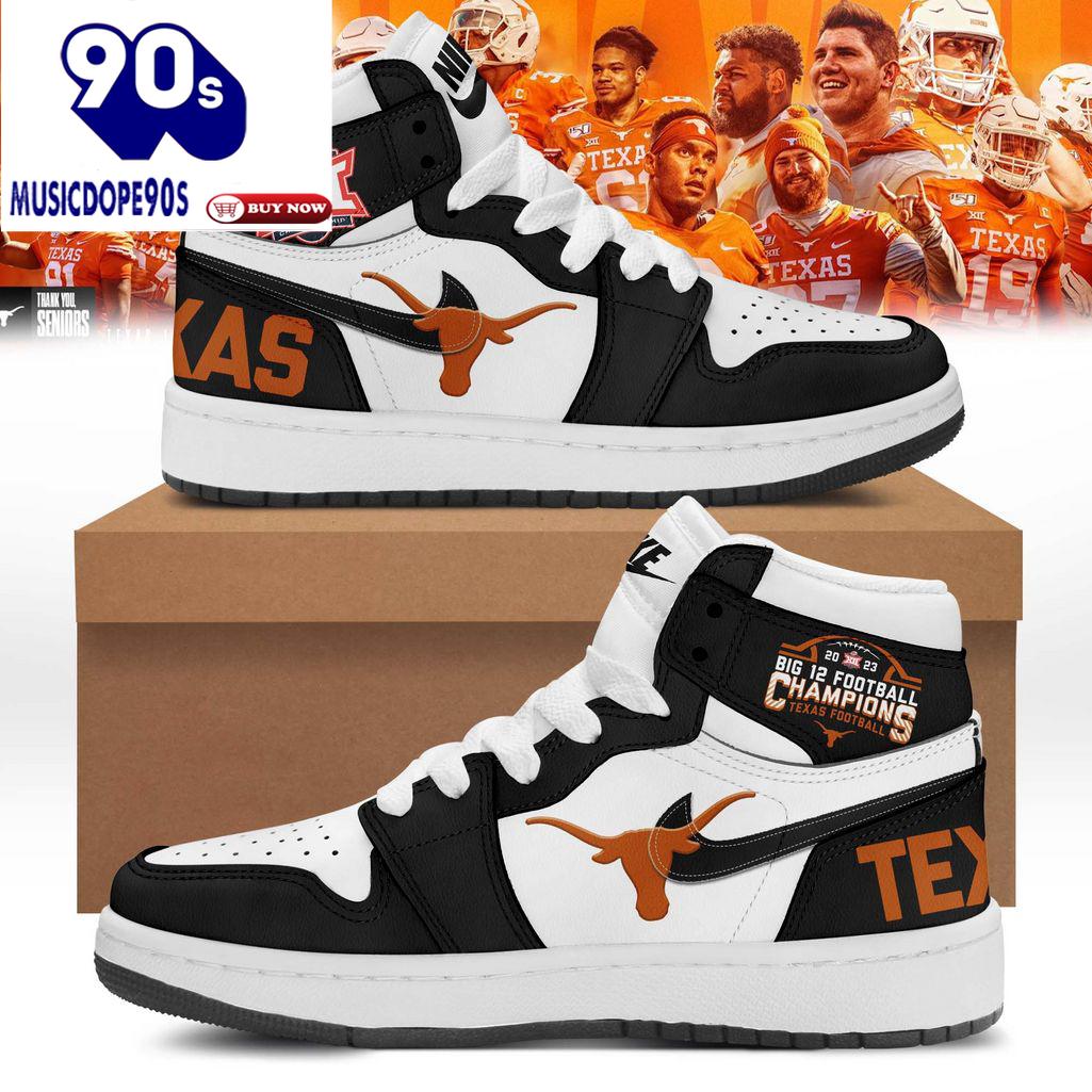 Texas Longhorns Big 12 Football Champions Air Jordan 1 High Top Texas Longhorns Big 12 Football Champions Air Jordan 1 High Top