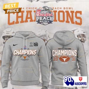 Texas Longhorns College Football Playoff 2025 Peach Bowl Champions Hoodie