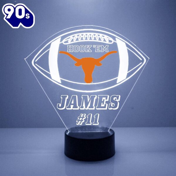 Texas Longhorns Football Led Light Sports Fan Lamp Custom Light Gift Christmas