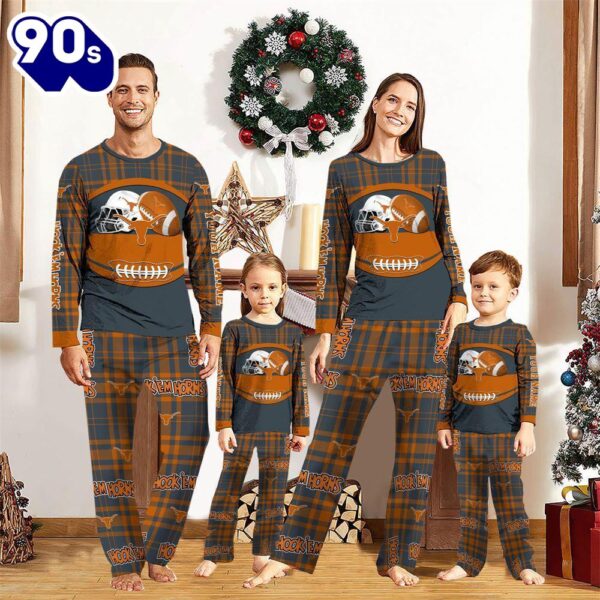 NCAA Family Pajama Sets  Texas Longhorns Pajamas Personalized Your Name