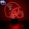 Texas Tech Red Raiders Football Helmet Led Sports Fan Lamp Custom Light Gift Christmas