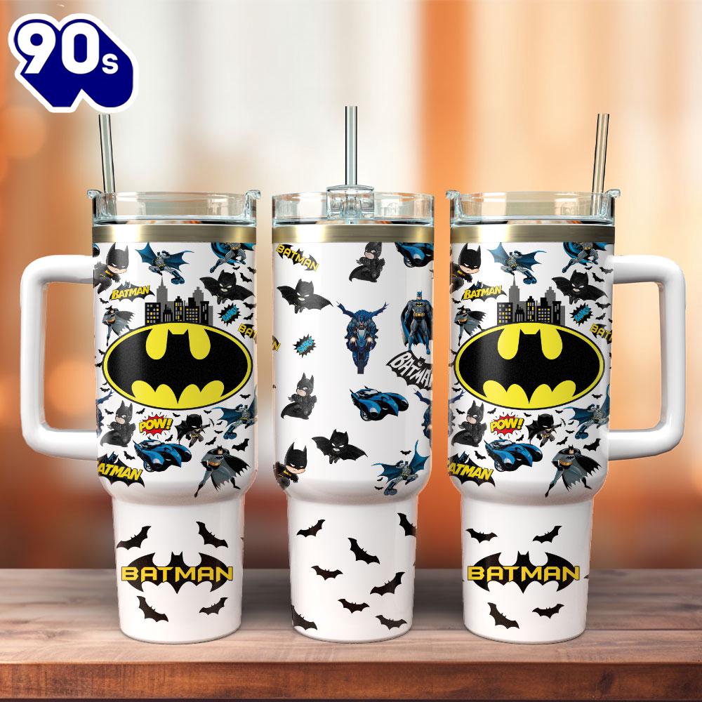 The Batman Movie Custom Stanley Quencher 40oz Stainless Steel Tumbler For Fans The Batman Movie Custom Stanley Quencher 40oz Stainless Steel Tumbler For Fans