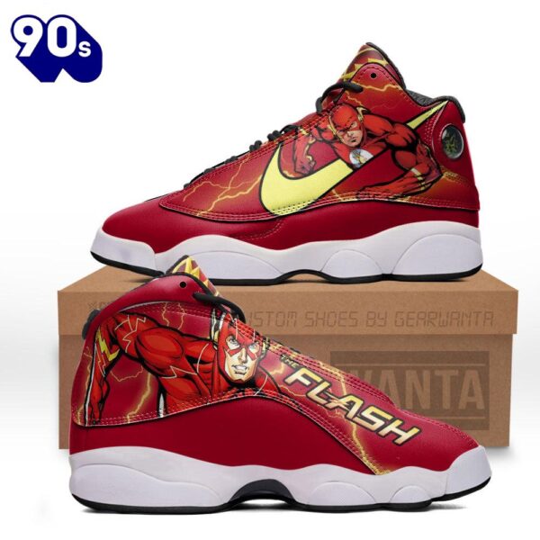 The Flash Air Jordan 13 Sneakers Super Heroes Custom Shoes