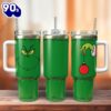 The Grinch Movie Cartoon Custom Stanley Quencher 40oz Stainless Steel Tumbler With Handle  For Fans
