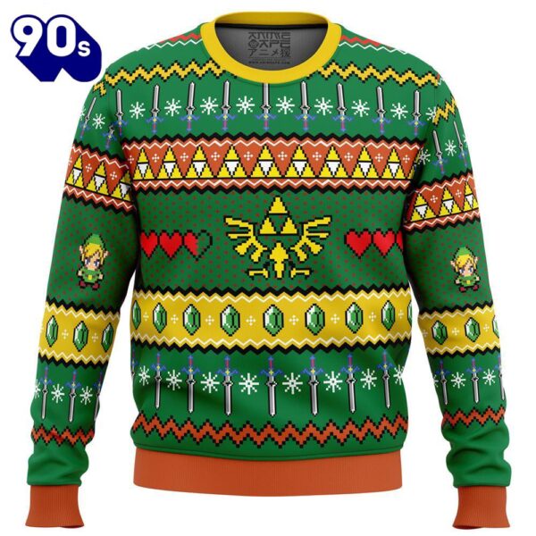 The Legend Of Zelda Ugly Christmas Sweater  Gift Veteran Christmas Sweater