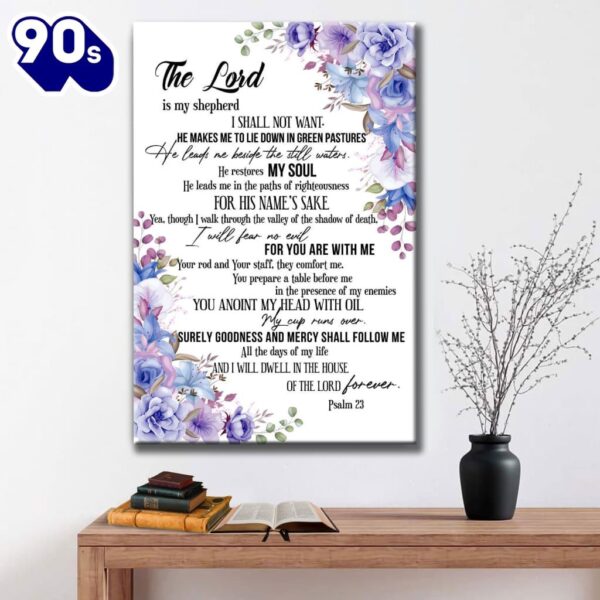 The Lord Is My Shepherd Psalm 23 Canvas Art