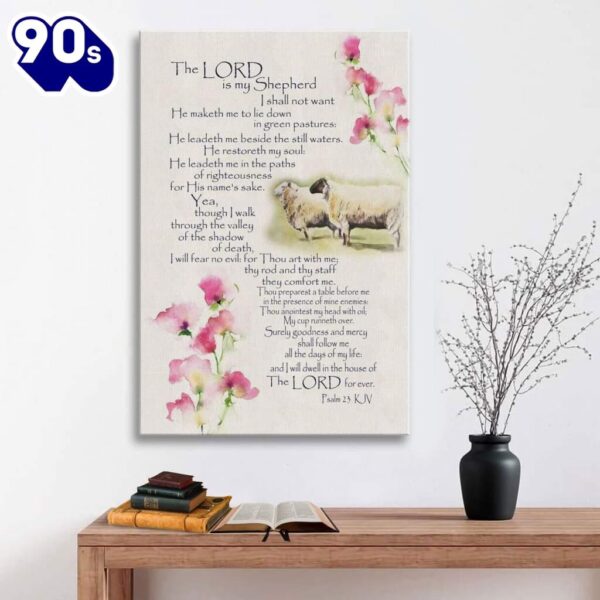 The Lord Is My Shepherd Psalm 23 Scripture Canvas Art