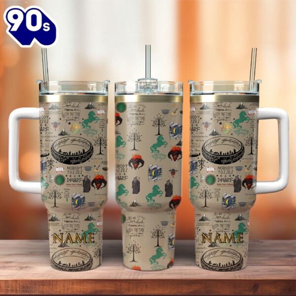 The Lord Of The Rings Movies Custom Stanley Quencher 40oz Stainless Steel Tumbler With Handle  For Fans