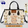 The Lord Your God Is With You Awesome Personalized Leather Bag For Women , Christian Bags  Gift For Women Christmas